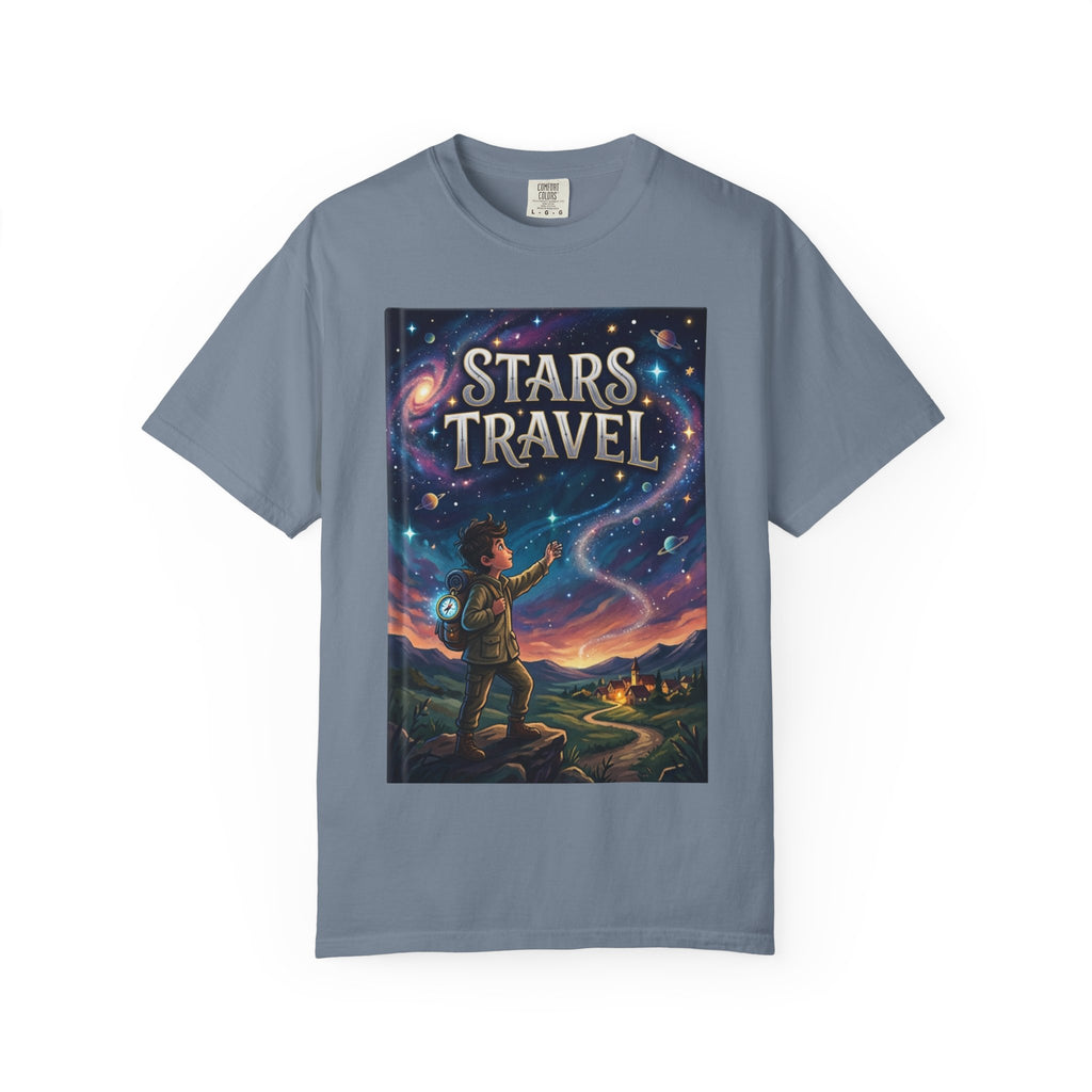 Stars Travel T-Shirt — Night Sky Adventure Graphic Tee