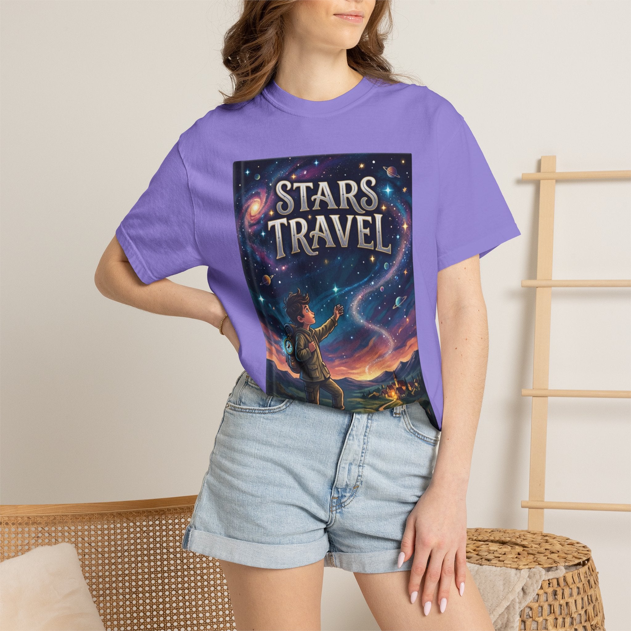 Stars Travel T-Shirt — Night Sky Adventure Graphic Tee