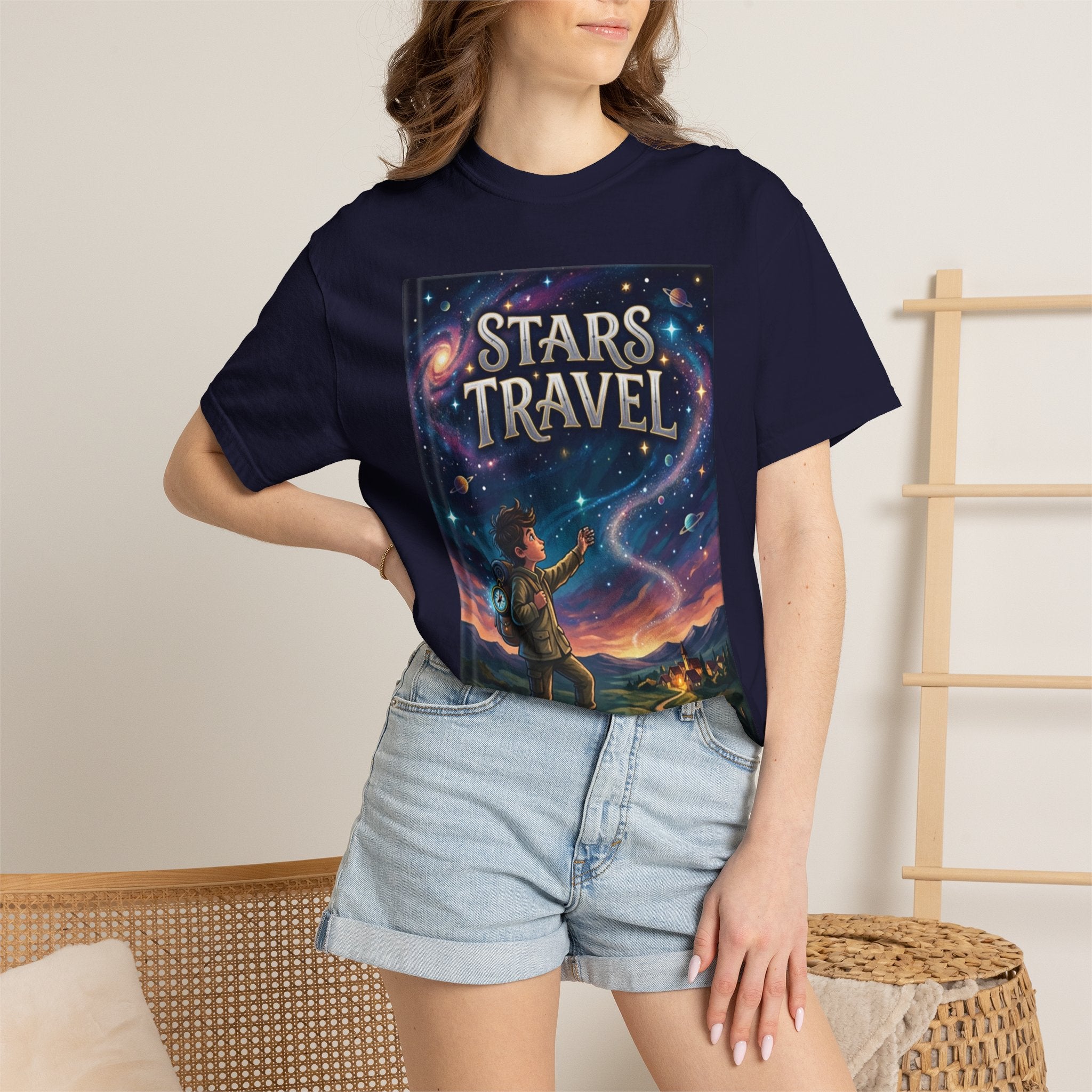 Stars Travel T-Shirt — Night Sky Adventure Graphic Tee