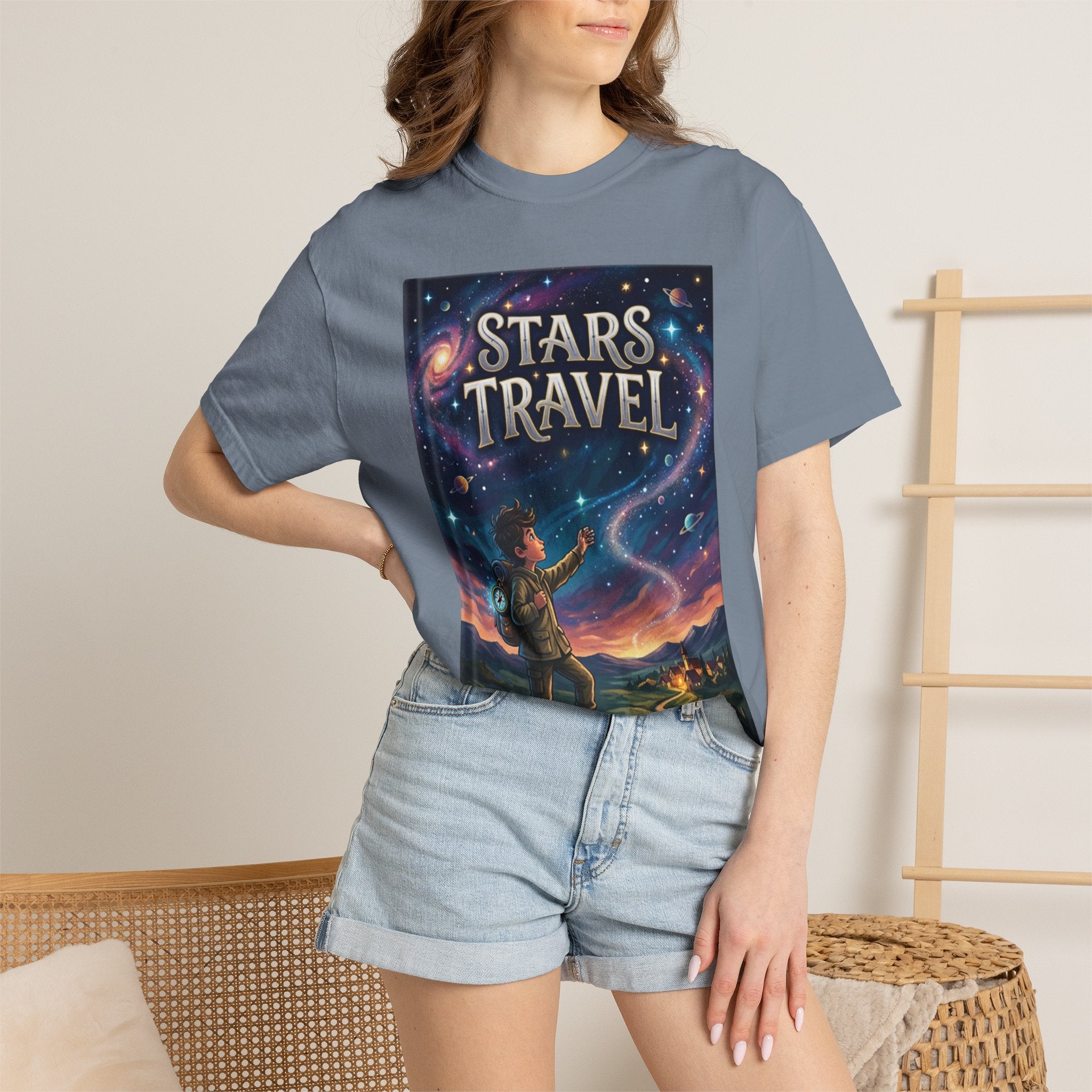 Stars Travel T-Shirt — Night Sky Adventure Graphic Tee