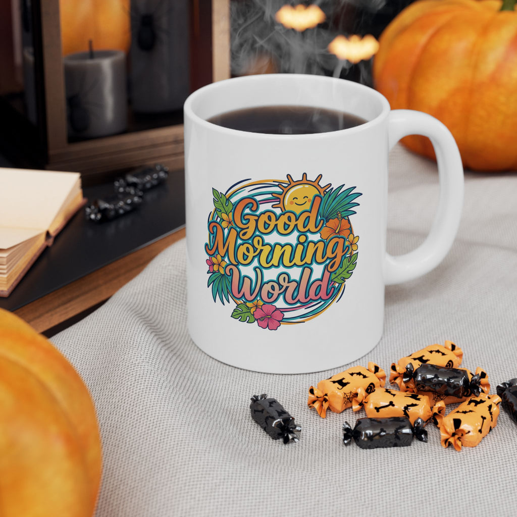 Tropical Floral Ceramic Mug - Coffee Cup (11oz & 15oz)